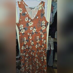Absolutely Famous Rust and White Floral Dress